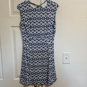 Title Nine Navy and White Geometric Mini Dress